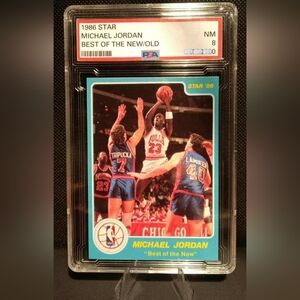 1986 STAR BEST OF THE NEW/OLD #2 MICHAEL JORDAN RC BULLS HOF *RP*